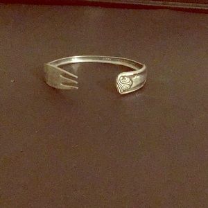 Silver fork bracelet